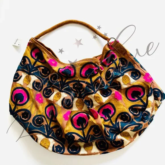 FREE PEOPLE Hypnotized Slouchy Tote In Jewel Tone NWT